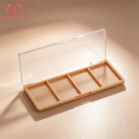 Palette de maquillage vide rectangulaire 4 compartiments en ABS/PS/PET, couvercle transparent, logo personnalisé, OEM ODM, vente en gros, directement de l'usine