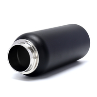 Bouteille d'eau à large ouverture en acier inoxydable, isolée sous vide, avec longue paille, isolation thermique de 12 à 24 heures, unisexe, écologique