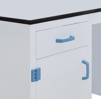 Banc d'île centrale en polypropylène mobilier de laboratoire avec armoires expérience chimique
