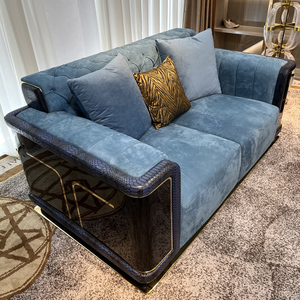 Furnistyle - Juego <span class=keywords><strong>de</strong></span> Sofás Seccionales <span class=keywords><strong>de</strong></span> Cuero con Chapa <span class=keywords><strong>de</strong></span> Ébano para <span class=keywords><strong>Interiores</strong></span> <span class=keywords><strong>de</strong></span> Hoteles y Villas <span class=keywords><strong>de</strong></span> Alta Gama, <span class=keywords><strong>Diseño</strong></span> Moderno y Lujoso para Sala <span class=keywords><strong>de</strong></span> Estar - Product Image 5
