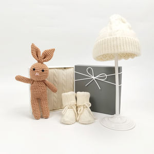 Couverture en cachemire personnalisée pour bébé, chaussettes <span class=keywords><strong>tricot</strong></span>ées en cachemire pour bébé, ensemble de 3 pièces en cachemire pour bébé - Product Image 1