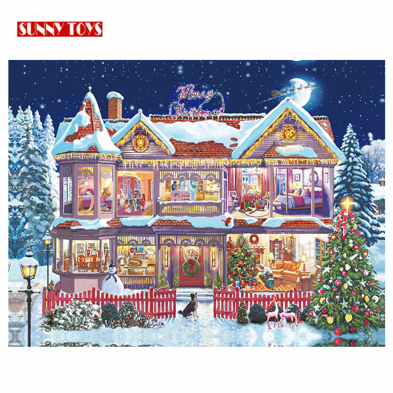 Высокое качество 1000 шт 5 мм красочные веселые рождественские головоломки для детей и взрослых