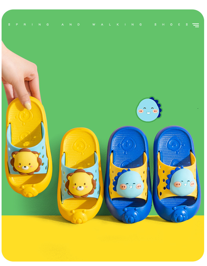 Cartoon Summer Sandals Slippers Kids Flat Toe Shoes Sandals for Boys and Girls