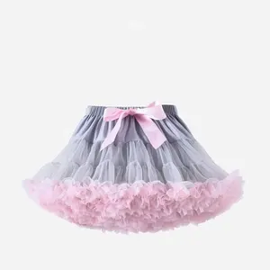 New Summer Lolita Style Women Tutu Skirt Girls Elastic Waist Tulle Fluffy Skirts For Woman