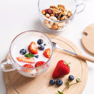 Taza de <span class=keywords><strong>agua</strong></span>/leche de vidrio de una sola pared de 450Ml con asa tazas de café reutilizables vaso de <span class=keywords><strong>agua</strong></span> <span class=keywords><strong>para</strong></span> desayuno - Product Image 1