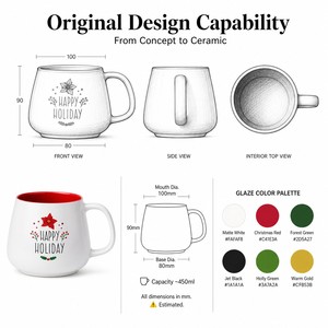 Offre spéciale, vente en gros, tasse en céramique personnalisée avec impression amusante, cadeau de Noël bon marché, tasse à café, tasse de Noël - Product Image 2