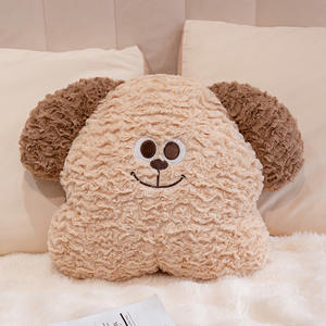 الوسائد القطيفة على شكل كلب لطيف قماش خاص دافئ لينة محشوة مخصصة الكلب الدب وسادة قطيفة رمي وسادة لعبة أفخم - Product Image 3