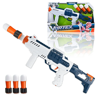 Pistola de dardos de juguete de espuma de bala suave con alcance ABS y PC, bomba de aire de resorte de plástico, juego de pistola de tiro para exteriores