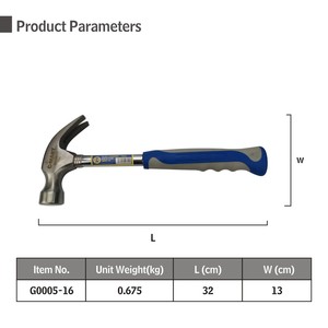 12 Oz Chất Lượng Cao Carbon Thép Rèn Dụng Cụ Cầm Tay Thép Xử Lý Búa Claw Claw Hammer - Product Image 4