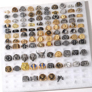 Anillo de Moda Personalizado para Hombre al por Mayor, Anillos de Acero Inoxidable Chapados en Oro de 18k para Mujer y Hombre, Joyería - Product Image 3