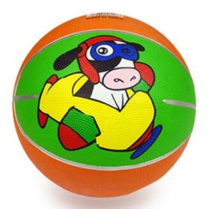 กล่องพิมพ์พองบาสเกตบอลเด็กขนาด3 # ลูกยางบาสเกตบอลการ์ตูนที่มีสีสันบาสเกตบอล - Product Image 5