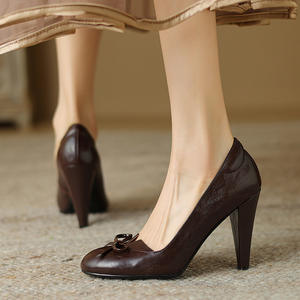 Zapatos de Novia Franceses Mary Jane para Mujer, Verano 2026, con Tacón Grueso, Tiras Cruzadas Transpirables y Cuero Genuino - Product Image 5