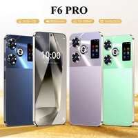 Teléfono Inteligente F6 Pro con Gran Memoria, Cámara de 108MP, 5G LTE, Octa Core, 1TB de Almacenamiento, Pantalla LCD 2K, Carga Rápida de 60W, Doble SIM, Android 14