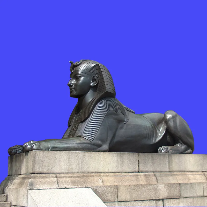 Patung Sphinx Perunggu Ukuran Hidup Mesir, Patung Mesir Tembaga Besar