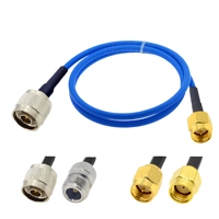 Conector RG405 N a SMA Macho Hembra, RP SMA a N de Crimpado para Cable RG405 086, Cable de Prueba de Alta Frecuencia