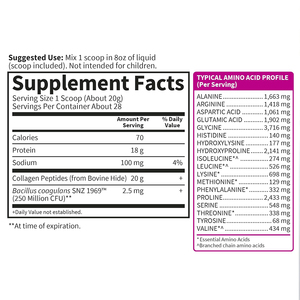 Colágeno Marino, Colágeno Bovino, Péptidos <span class=keywords><strong>de</strong></span> Colágeno Hidrolizado en Polvo para Bebidas, Blanqueamiento <span class=keywords><strong>de</strong></span> la Piel, Venta al Por Mayor OEM, Marca Privada - Product Image 6