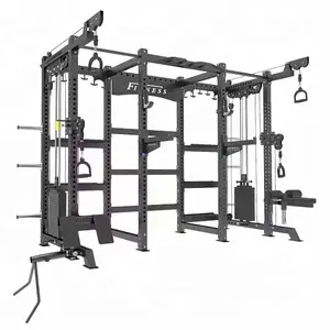 Attrezzatura da palestra per il Fitness commerciale Squat Rack Power Rack Trainer 3d pieghevole multifunzionale Smith Machine con pila di pesi