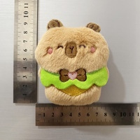 Vente en gros d'aimants de réfrigérateur en peluche en forme de hamburger de dessin animé de 9 cm, design multi-personnages, aimant en peluche doux pour la décoration de la cuisine
