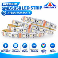 Bande LED SMD professionnelle 5050 RGBW à puce unique, double tension, double couche FPC pour projets commerciaux et de divertissement