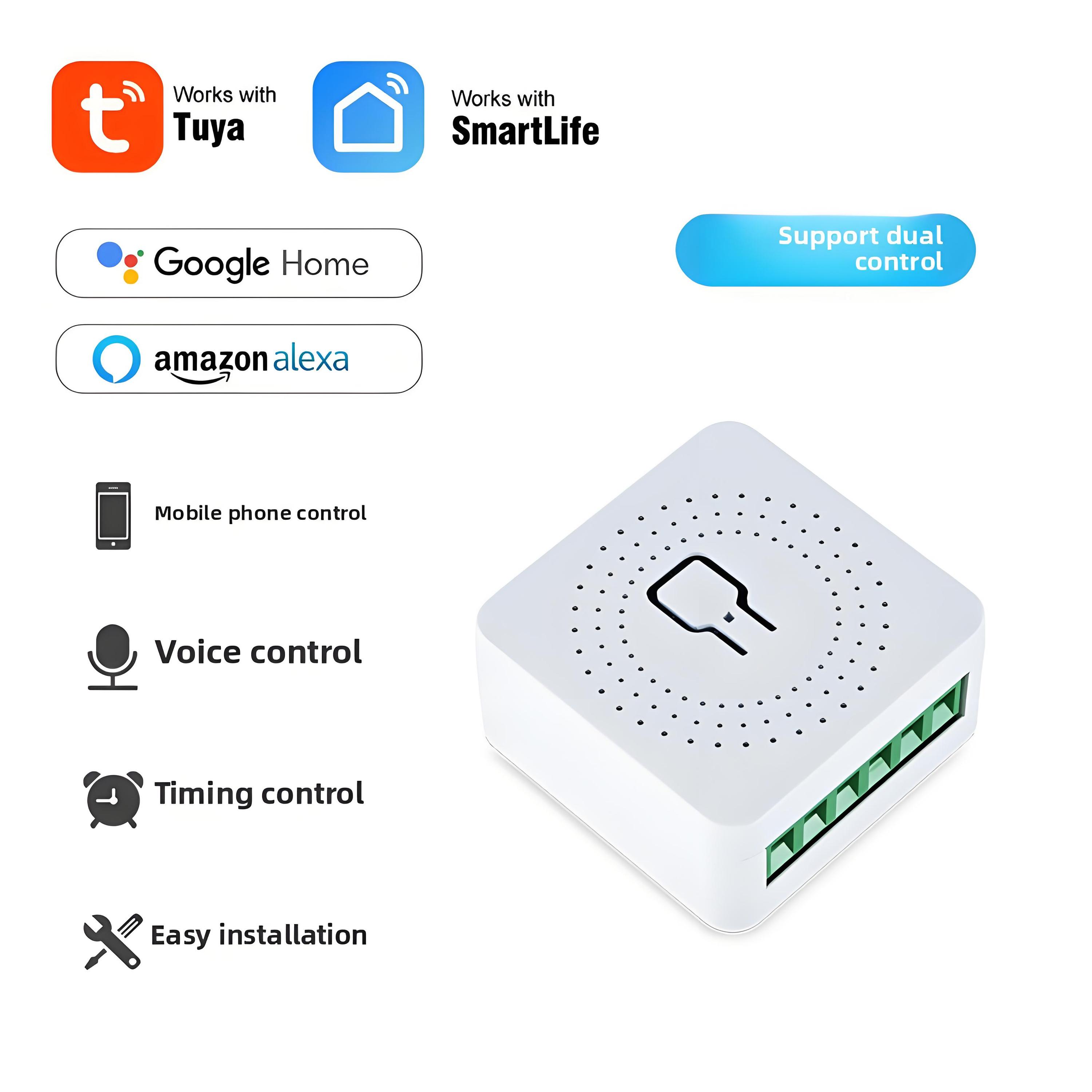 Tuya Wi-Fi Smart Light Switch Module with Flip Design Multi-Wiring Support Home Use Android App Control & Smart Voice Control · image 4