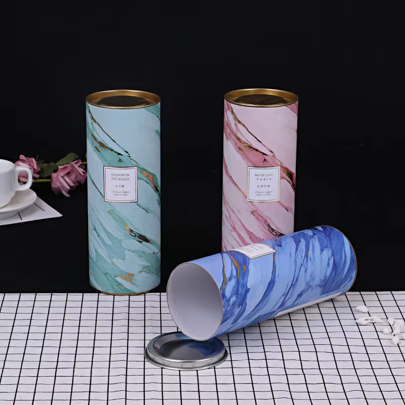 Customized Round Kraft Paper Tube Packaging Wholesale for Tea Biodegradable Cardboard Paper Tube