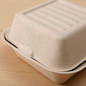 กล่องอาหารแบบใช้แล้วทิ้ง ผลิตจากเยื่อชานอ้อย ปลอดภัยต่อสิ่งแวดล้อม ใช้กับ<span class=keywords><strong>ไมโครเวฟ</strong></span>ได้ สไตล์อเมริกัน สำหรับเตรียมอาหารกลางวัน  รับพิมพ์โลโก้ตามแบบ - Product Image 3