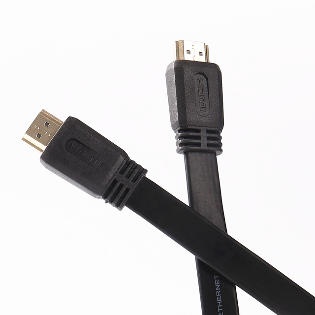 Best Quality  Support 1080P 3D HD Flat Cable Male to Male 14+1 Pin Cable for Computer Projector and Monitor
