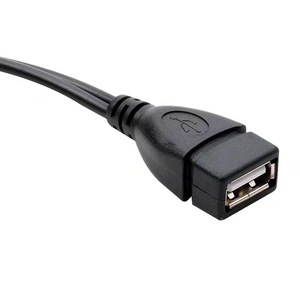 <b>Micro</b> Usb Otg Adapter Cable 0.5m Black For Mobile <b>Phone</b> With Power Supply - Product Image 2