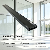 Barra de Aislamiento Térmico para Muro Cortina, PA66 GF25, Poliamida, para Fachada de Aluminio, Ahorro de Energía, Fabricación Personalizada OEM