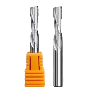 CNC Two Flute Down Cut Router Bits carbide 2F down cut end mill for wood and MDF wood and plywood cutting tools