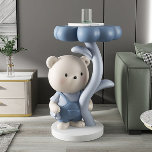 Vendita all'ingrosso calda decorazione per la casa orso statue ornamenti terra soggiorno decorazioni accessori per l'orso vassoio <span class=keywords><strong>stato</strong></span> - Product Image 4