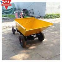 Chariot de transport de mortier électrique pour chantier avec benne à cendres électrique