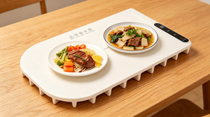 Vassoio Scaldavivande in Silicone Alimentare con Logo Personalizzato, Blocco Bambini e Spegnimento Automatico 30-120 ℃   Controllo della temperatura <span class=keywords><strong>per</strong></span> strumenti di riscaldamento da scrivania <span class=keywords><strong>per</strong></span> ufficio - Product Image 4