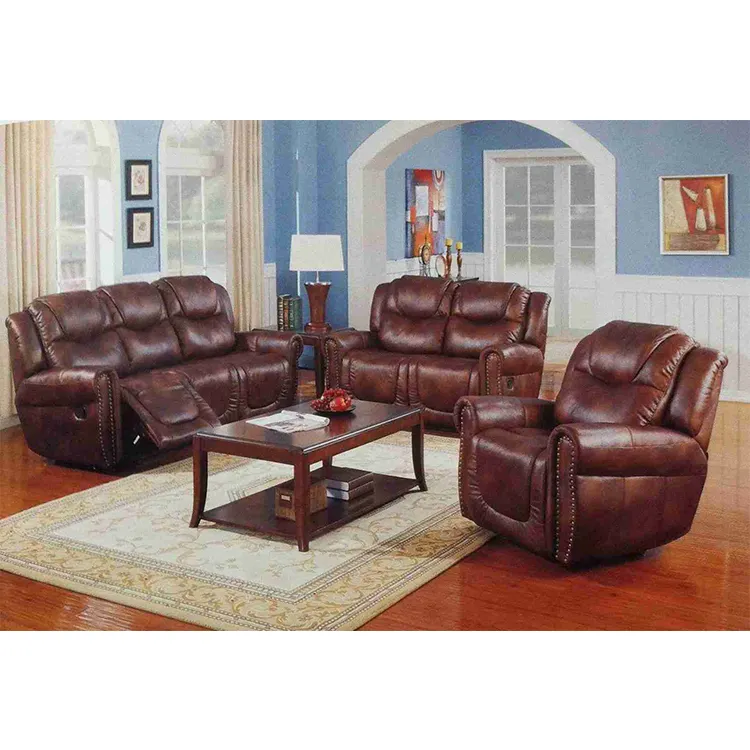 High quality genuine leather sofa upholstery fabric leather sofa set furniture for living room hotel