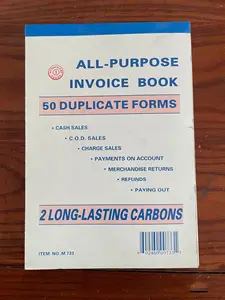 מותאם אישית מכירות סדר ספר קבלת חשבונית ספרים לשכפל נטול פחם עותק נייר משלוח הערה ספר 50 סטים