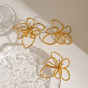 Floral Gold Tone <b>Ring</b> <b>Open</b> Design Geometric Shape Unisex Fashion Jewelry Gift - Product Image 3