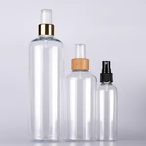 Wholesale PET Shampoo Body Wash Lotion Pump Bottle Plastic Round Bottle 300ml 400ml 500ml 600ml Skin Care Packaging