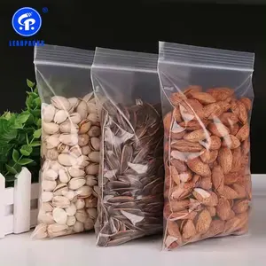 透明平底立式包装拉链食品储存锁透明可再密封糖和茶家用用品袋