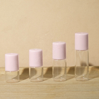 Mini flacons roll-on en verre dépoli transparent de 1 ml, 2 ml, 3 ml pour huiles essentielles, avec bille en PP mat, rechargeables, avec bouchon à vis, pour soins de la peau