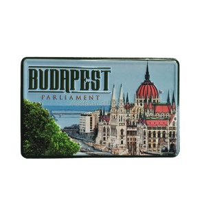 Magnete del frigorifero del frigorifero del metallo della latta del ricordo della città del paese di progettazione personalizzata promozionale - Product Image 1