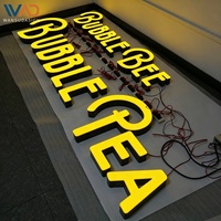 Enseignes lumineuses extérieures personnalisées à lettres en relief 3D, enseignes publicitaires rétroéclairées RGB pour entreprises
