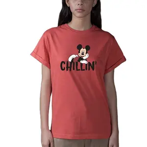 Camiseta con estampado 3d Simple para mujer y niña, Camiseta con estampado de mickey para hombre