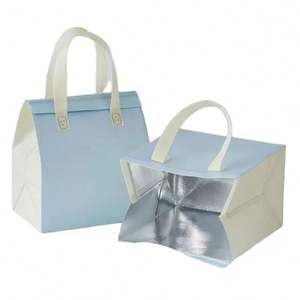 Bolsa Térmica Impermeable de Aluminio para Alimentos, Bolsa de Compras Reutilizable con Aislamiento Térmico Duradero de Tela No Tejida - Product Image 1