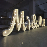 Fournisseur de décoration de mariage lettres en gros led lettres acryliques personnalisées de haute qualité avec lumières led lettre signe led