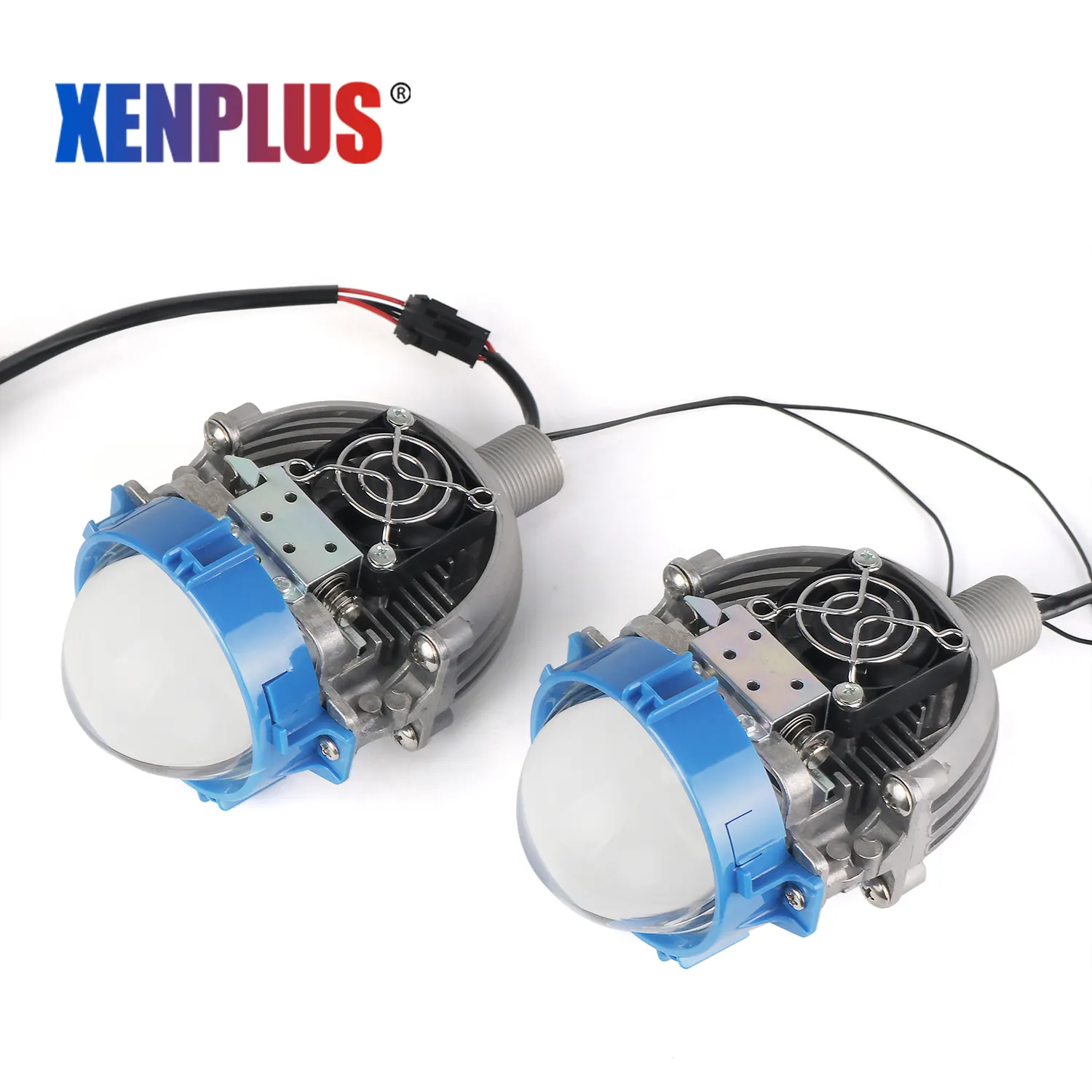 Xenplus3インチXenonH4V2360度プロジェクターBIキットレトロフィット12V35W5500KMINIハイロービームLEDプロジェクターレンズ