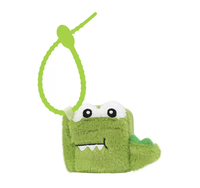 Porte-clés en peluche souple en forme de mini-animal cubique, série animaux, avec logo personnalisé, vente en gros directe d'usine, cadeau jouet en peluche carré
