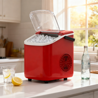 Máquina para Hacer Cubitos de Hielo en Forma de Bala Roja, Silenciosa, Automática, Portátil, para el Hogar, la Oficina y el Bar