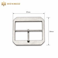 HONMEO Boucle carrée en alliage de zinc personnalisée, double barre, pour ceinture et sangle extérieure, style vintage