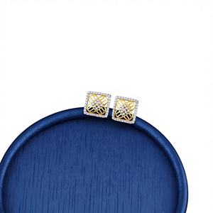 ต่างหูหนีบแบบคลิปทองคำ 22K ดีไซน์เรขาคณิตประดับเพชร ทันสมัย เหมาะเป็นของขวัญสุดหรูสำหรับใส่ในชีวิตประจำวันและงานปาร์ตี้ - Product Image 1