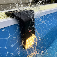 Solar-Poolleuchte 3500mAh Lithium-Akku IP68 Wasserdicht 50W 30 LEDs 10 Farben 4 Modi RGB 30m LCD-Thermometer Timer Fernbedienung Pool